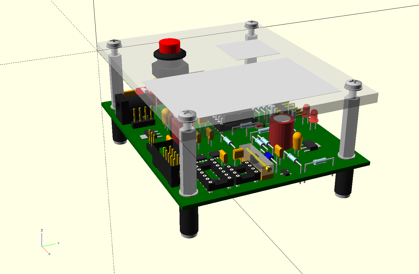 Footprints SMD/DIP, trimmer pull-up, enlarged cooling area, SPI with LEDs aligned